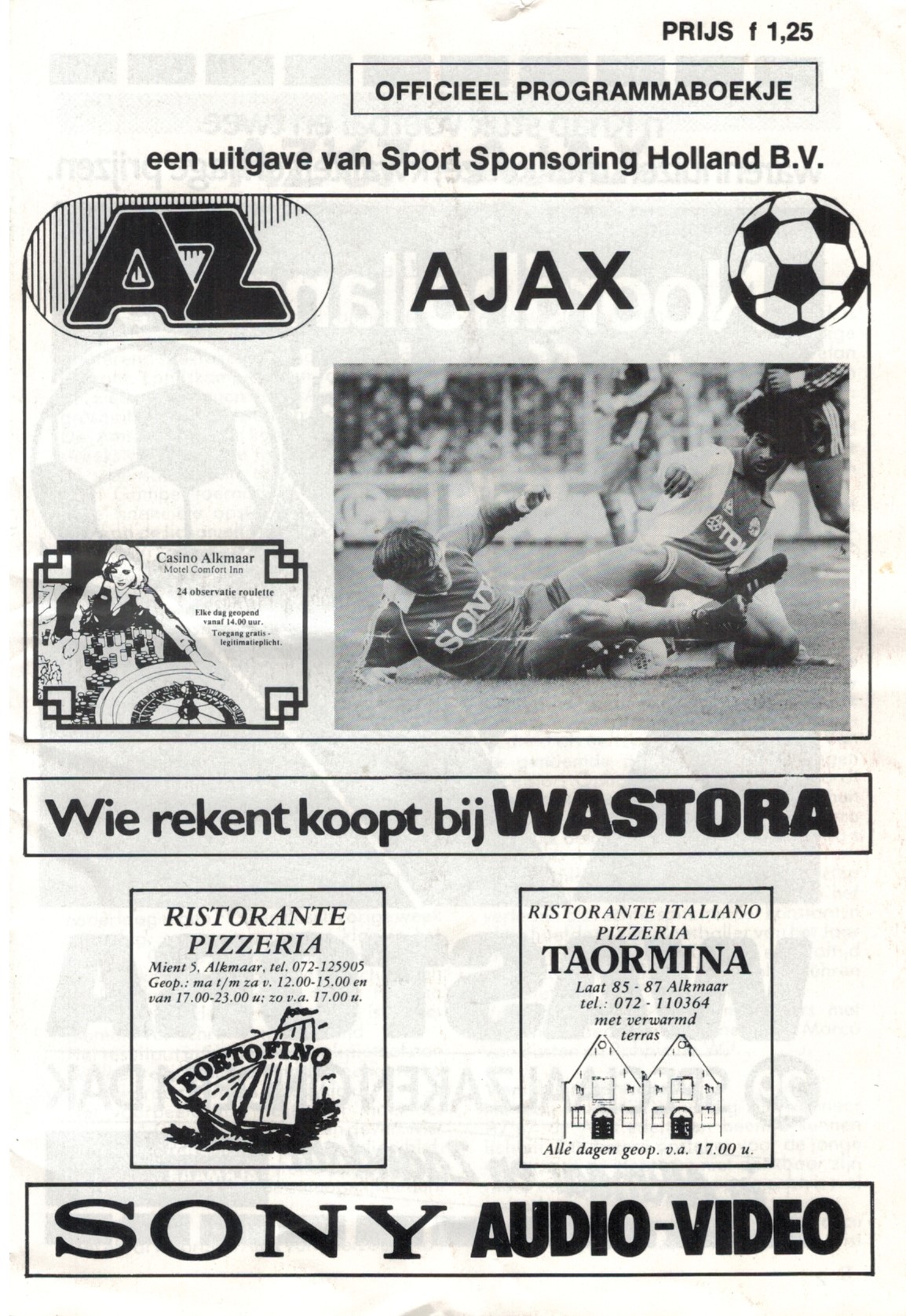 AZ Programma 25-aug-1985 Ajax thuis